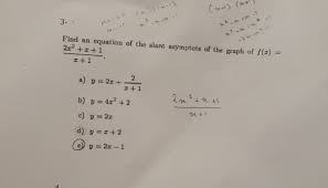 Equation Of The Slant Asymptote