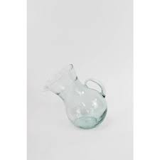 Clear Large Glass Pitcher Tilted Cv424