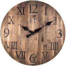Firstime Rustic Barn Wood 24 In Wall Clock