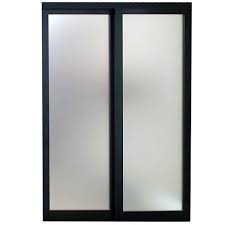 Contractors Wardrobe 48 In X 96 In Eclipse 1 Lite Bronze Aluminum Frame Mystique Glass Interior Sliding Closet Door