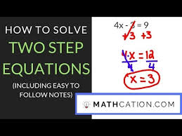 Two Step Equations 8th Grade