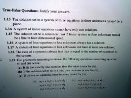 Three Equations In Three Unknowns