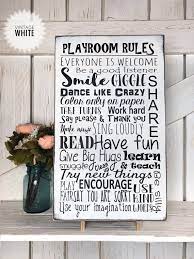 Playroom Rules Sign Kids Sign