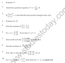 Quadratic Equation Worksheet