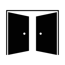 Double Doors Icon Simple Solid Style