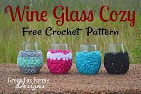 Wine Glass Cozy Free Crochet Pattern