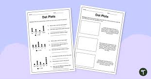 Dot Plot Worksheet Teach Starter