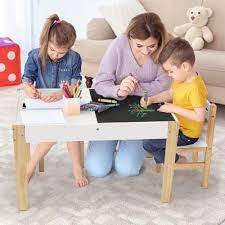 Kids Table Chair Set W Flippable
