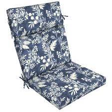 Navy Blue Fl Outdoor Chair Cushion