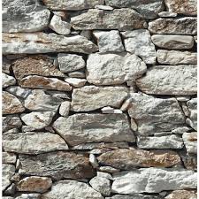 Nextwall Stone Wall Grey And Taupe