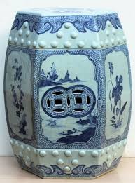 19th C Chinese Garden Seat Hexagonal