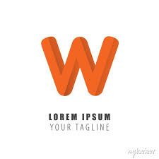 Initial Letter W Logo Material Design