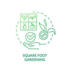 Square Foot Gardening Green Gradient