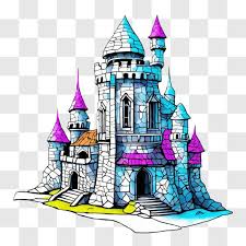 Castle With Turrets And Drawbridge Pngs