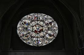 Stained Glass Window Rosette Church