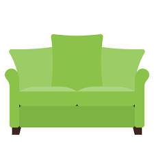 Green Home Interior Sofa Icon