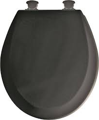 Mayfair Toilet Seat Round Wood Black