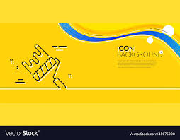 Paint Roller Line Icon Wall Roll Brush