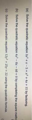 Solve The Quadratic Equation 3x2
