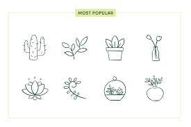 Flower Plant And Leaf Icons