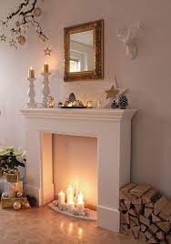 Fireplace With Candles Or Lights