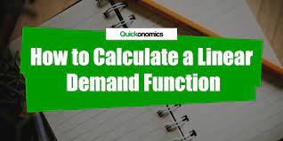 Calculate A Linear Demand Function