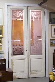 French Doors Interior Etched Glass