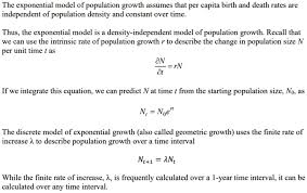 Exponential Model Of Population Growth