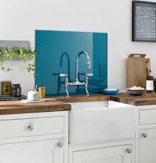 Blue Glass Splashbacks Contemporary