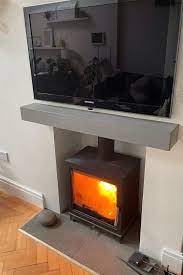 Concrete Mantel Fireplace Mantel