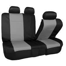 Fh Group Neoprene Seat Covers 47 In X 23 In X 1 In Full Set Gray