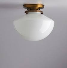 Schoolhouse Glass Short Flush Mount