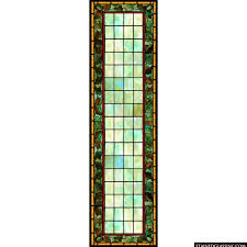 Ivy Framed Panel Stained Glass Window