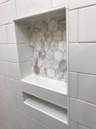 Marble Hexie Tile Shower Niche Tile