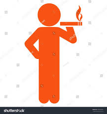 Smoking Male Vector Icon Style Is Flat