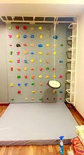 Wooden Kids Room Climbing Wall And