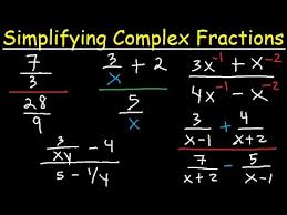 Algebra Simplifying Complex Fractions