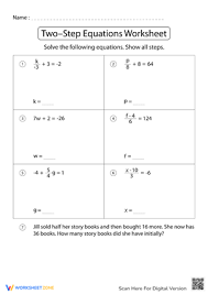 Solve The Equation Worksheet Collection