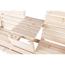 Outdoor Wooden Porch 3 Seat Bench Chair