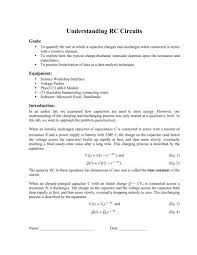 Understanding Rc Circuits Lab 05