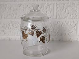 Vintage Glass Apothecary Jar With Lid
