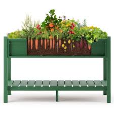 Elevated Wood Planter Box Stand