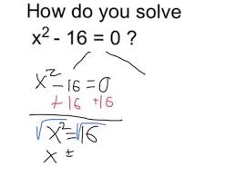 Solve X 2 16 0