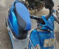 Buy Durable Blue Pu Leather Bike Seat