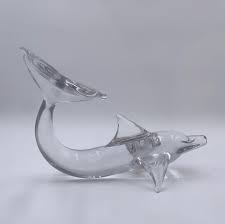 Dolphin Sculpture In Crystal From Daum