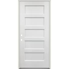 5 Panel Shaker Fiberglass Prehung Door