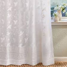 Ivy Lace Sheer Curtains Panel In White