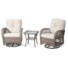 Swivel Chairs With Beige Cushions