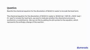 Chemical Equation For The Dissolution