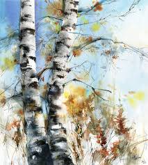 Birch Trees Painting By Sophie Rodionov